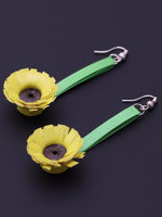 Load image into Gallery viewer, Sunflower Drop Earrings - A Local Tribe
