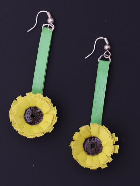 Sunflower Drop Earrings - A Local Tribe