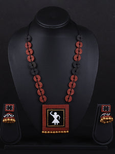 Tribal Buttoned Terracotta Necklace Set - A Local Tribe