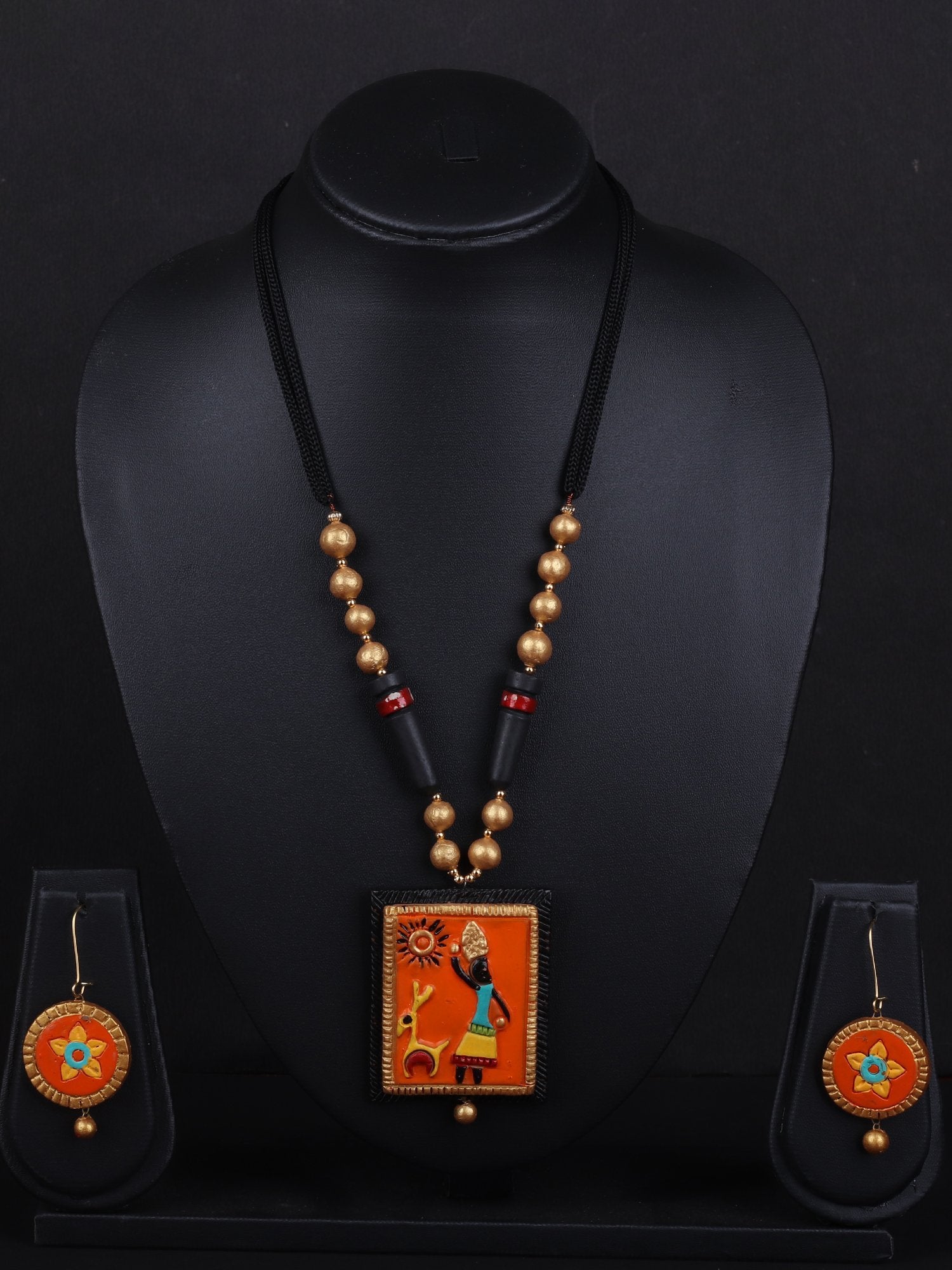 Tribal Modern Terracotta Necklace Set - A Local Tribe