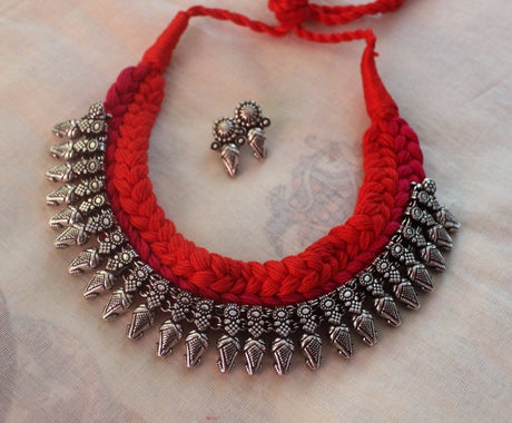 Yashika Silver Oxidized Necklace Set - A Local Tribe