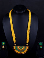 Load image into Gallery viewer, Yellow Arc Shaped Necklace Set - A Local Tribe
